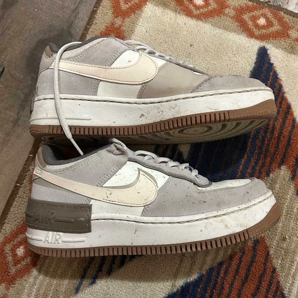 Nike Air Force 1 Low in Gray and Cream